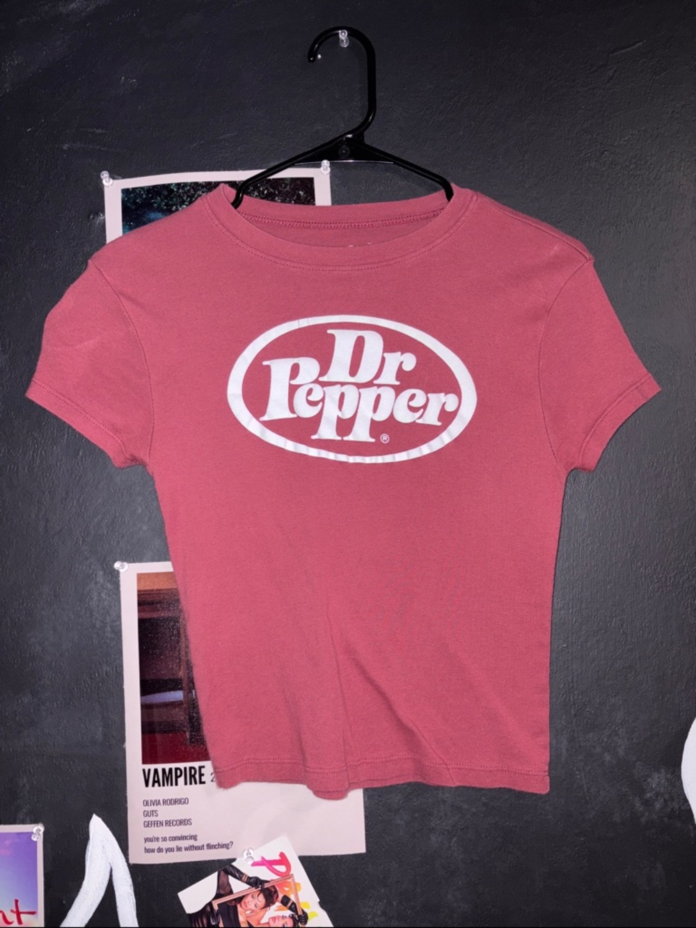 Dr Pepper Women's Short Sleeve Logo Tee in Dusty Pink